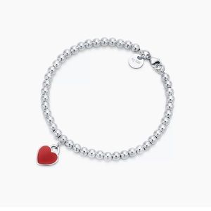 Authentic Return to Tiffany Red Heart Bracelet